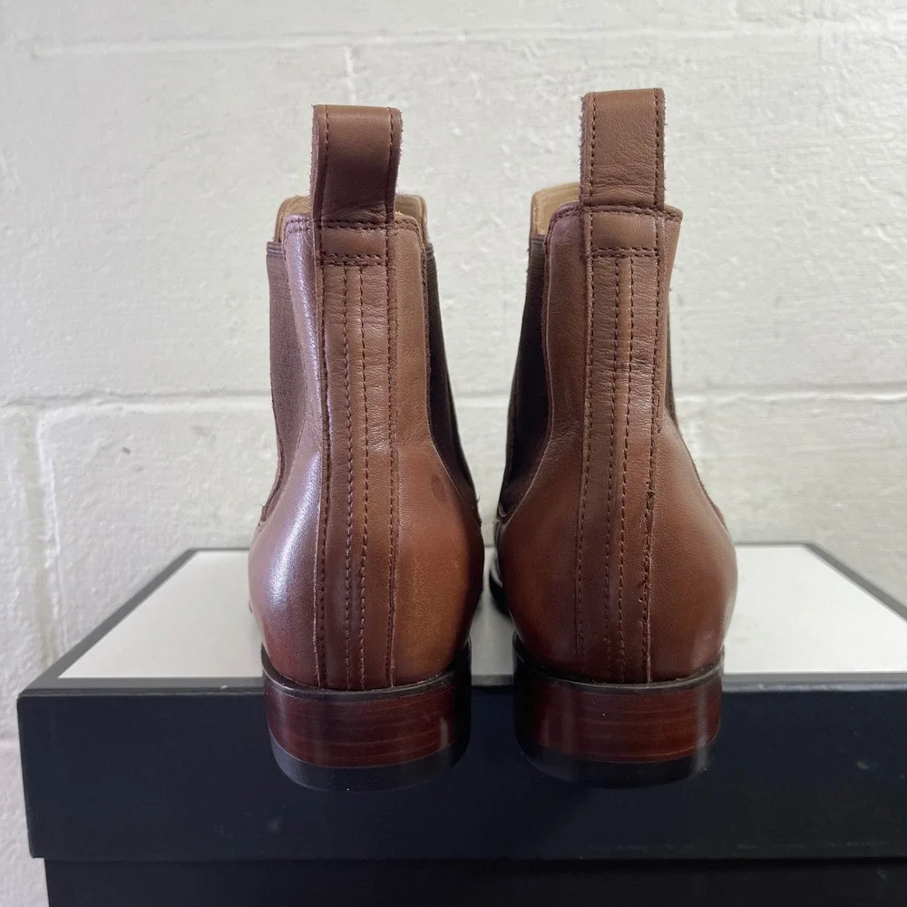 Tecovas The Chance II Chelsea Ankle Boots Brown Leather Pull On Men's‎ 8.5 D
